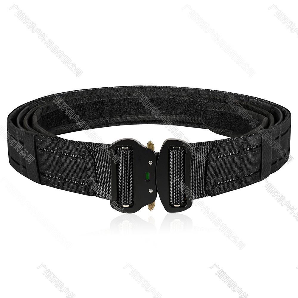 

Открытый студенческий двухслойный ремень с функцией поясного уплотнения, мужской плетеный ремень 120cm чёрный