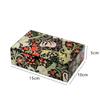 Botanical Illustration Glass Jewelry Box With Mirror Lid Elegant Earrings Rings Necklaces