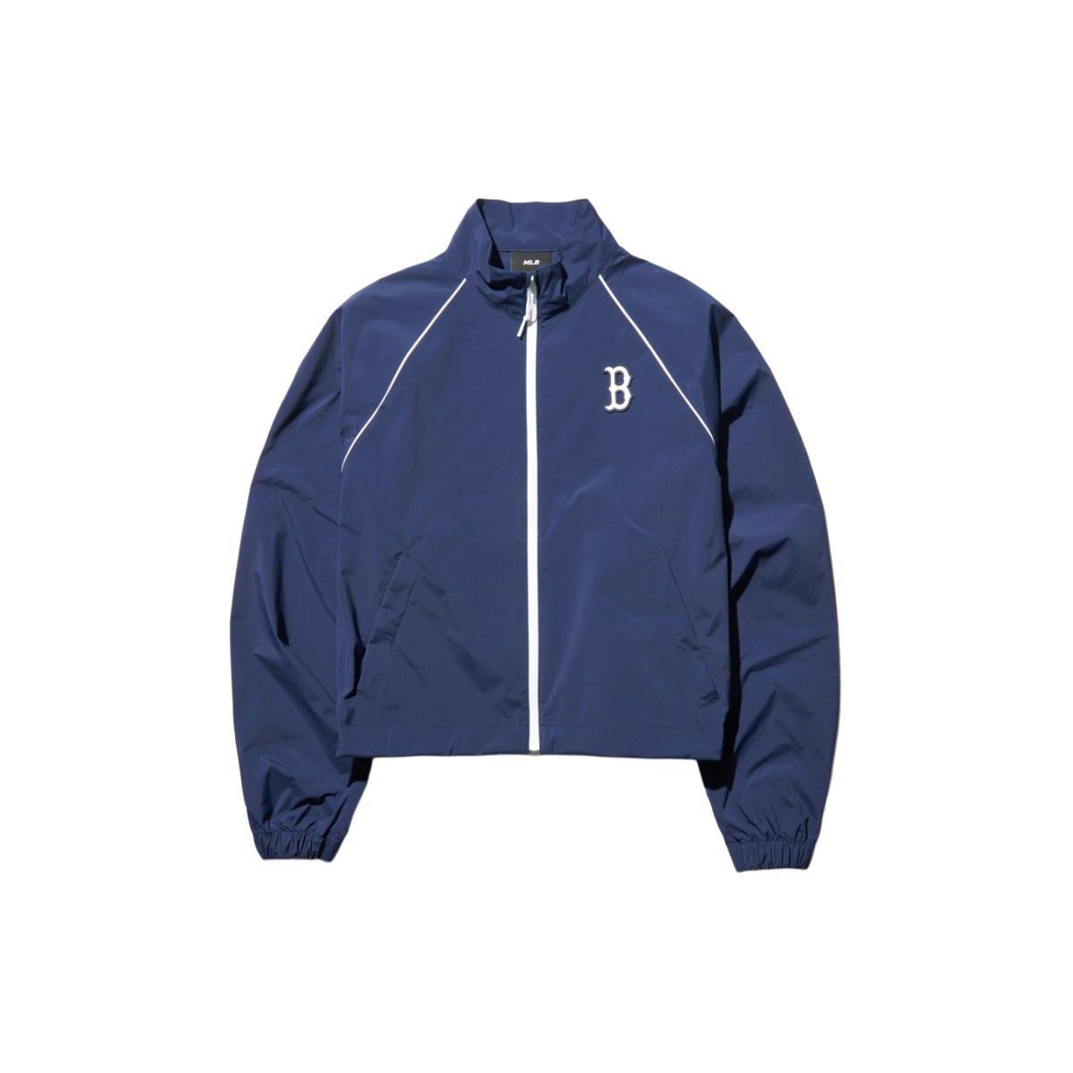 MLB Boston Red Sox Veste coupe-vent Courte Col montant Manches raglan Veste femme Bleu marine 3FWJV0243-43NYS XS blue