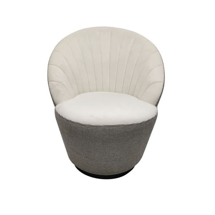 Fauteuil - Noir Doré - 1 place - Polyester - Design Contemporain
