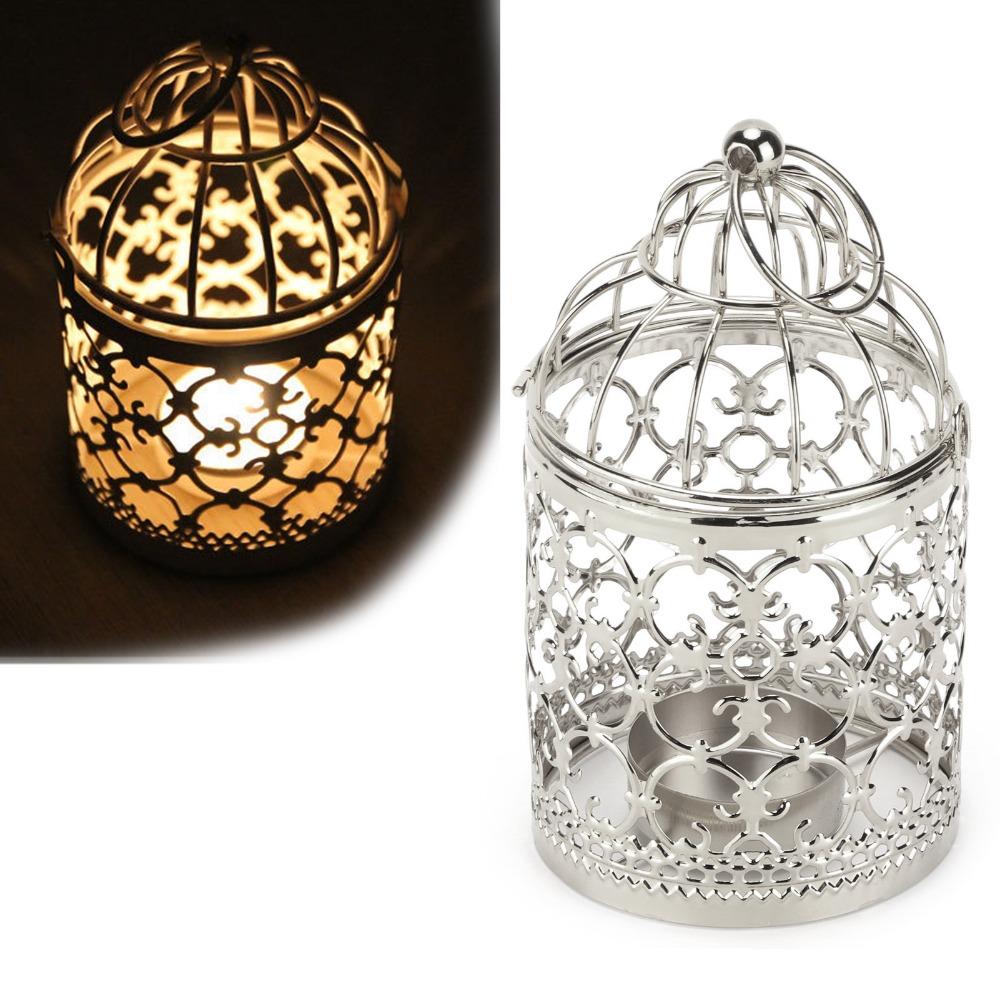 Hollow Out Birdcage Candle Holder Iron Birdcage Candlestick Decorations Home Decoration