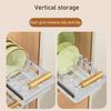 Dish Storage Rack Drawer Type Carbon Steel Frame Wooden Handle Organizer Rational Use of Space Drying Rack for Kitchen