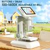 Mode Kids Digital Microscope Handheld Desktop Hanging Design Including Adjustable Stand for Flexible Observation