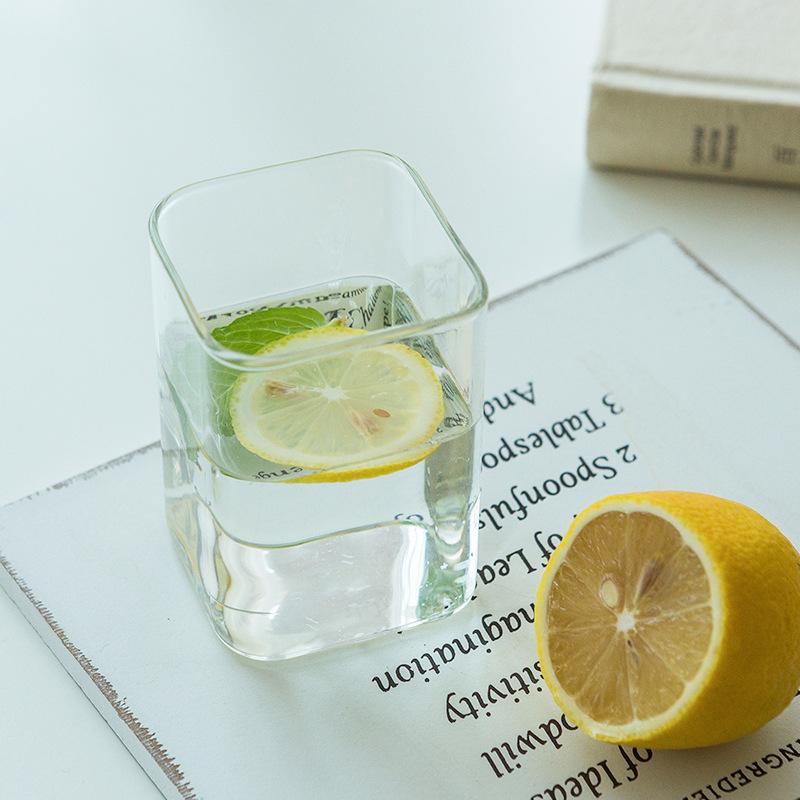 Glass water cup household high temperature resistant large capacity transparent glass cup thickened milk juice cup