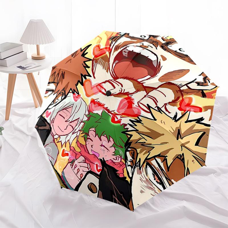 1pc Outdoor Umbrella with Anime Characters - Automatic Opening/Closing, Portable Tri-Fold Design, 8-Rib Iron Frame, Perfect Gift for Fans, Travel