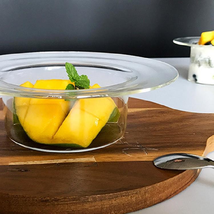 Straw Hat Shape Ice Cream Classes Container for Cake Yogurt Fruit Tasting Party