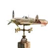 Garden Wind Spinner, Green Tractor Motocycle Fighter Jet Windmill Stake with Rotating Wheels for Patio Yard Garden,Unique Outdoor Sculptures Ornament