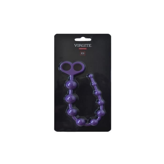 Anal Beads - Virgite - 10 Balls - Purple - Optimal Anal Stimulation