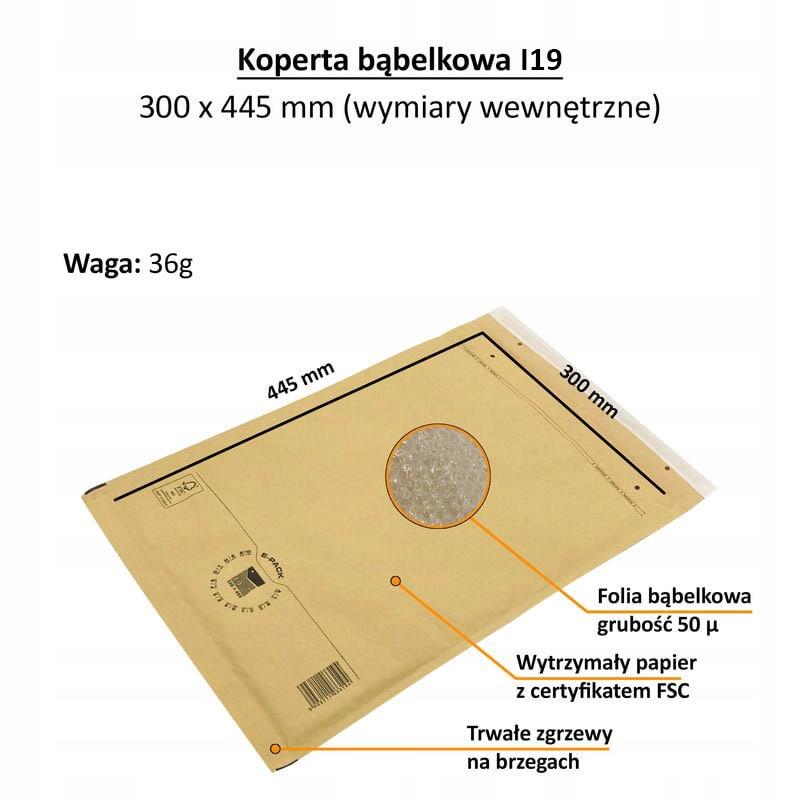 Bubble envelope I19 BROWN x50pcs