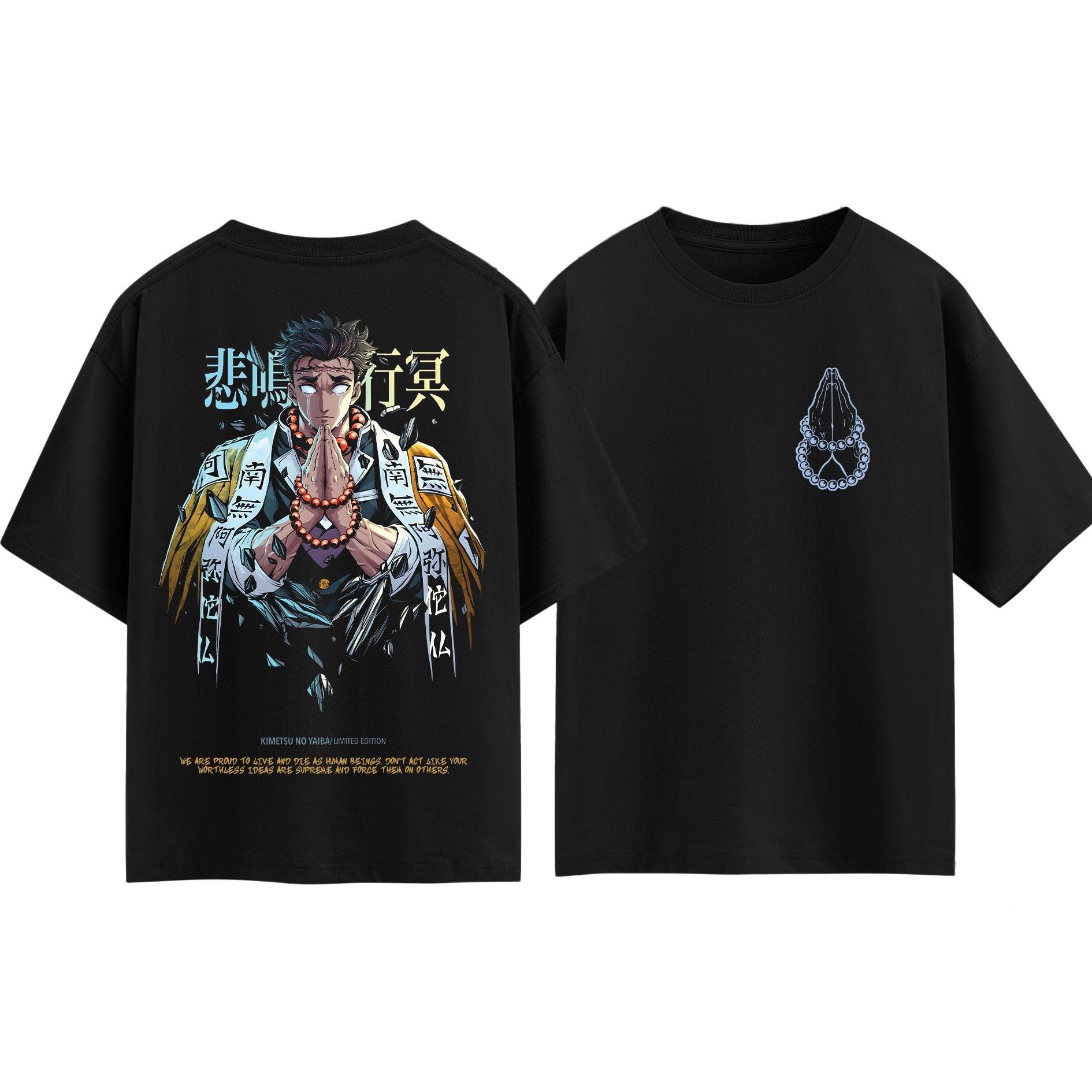 

Demon Slayer Himejima Gyomei T-shirt Men and Women Summer Cotton Y2K Clothing Fashion Anime Fans Short Sleeve Tops Streetwear S разноцветный