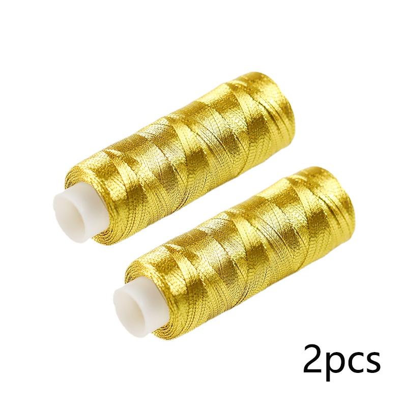 200 Yarns Gold Silver Thread Metal Thread Bright Light DIY patchwork Household Sewing Machine Embroidery Thread TJ9757
