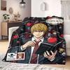 Death Note Graphic Cartoon Flannel Blanket, Quality Print for Bedroom, Comfortable Sofa Throw, Picnic and Travel Use_LIAN