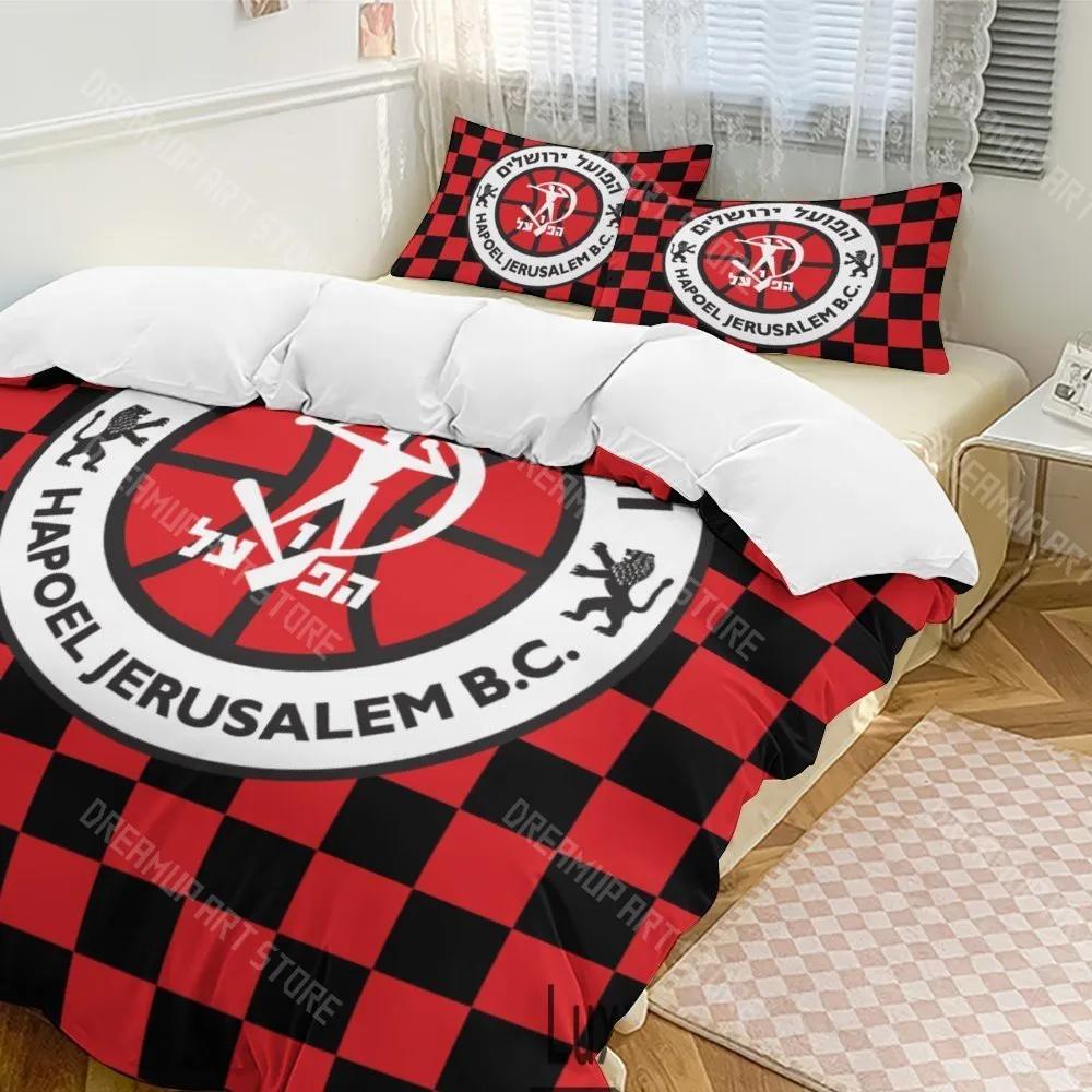 3D Print Hapoel Jerusalem Basketball Bedding Set Twin Queen King Full Size Duvet Cover Pillowcase Bed Boys Girls Adult Home