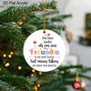 1pc German Freundin Round Acrylic Pendant Christmas Tree Ornament Friendship Gift for Best Friends
