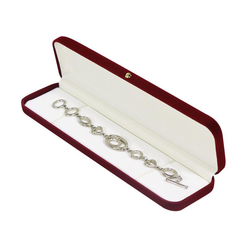 Flanelová úložná krabička na šperky na prsteny, náušnice, náhrdelníky, přívěsky a náramky