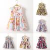 Princess Girl Summer Dress With Cotton Silk Fabric Cute Dot Print For Toddler Kids
