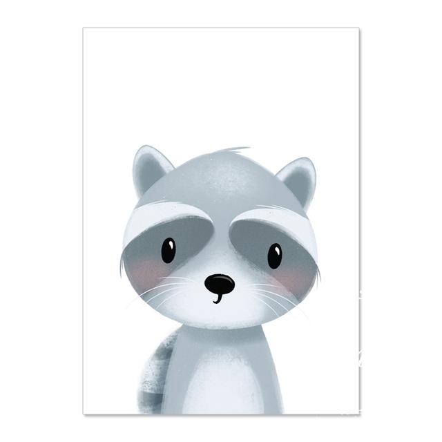 Foaie de decorare cu animale Poze Poster de artă de perete Pânze pentru copii Picturi de cameră pentru grădiniță Printuri decorative Postere de perete fără cadru