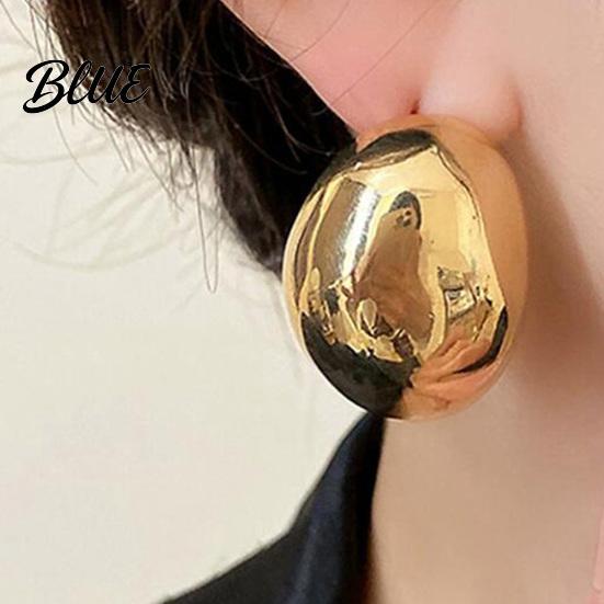 Elegant Earrings 1 Pair Chunky for Women Geometric Metal Versatile
