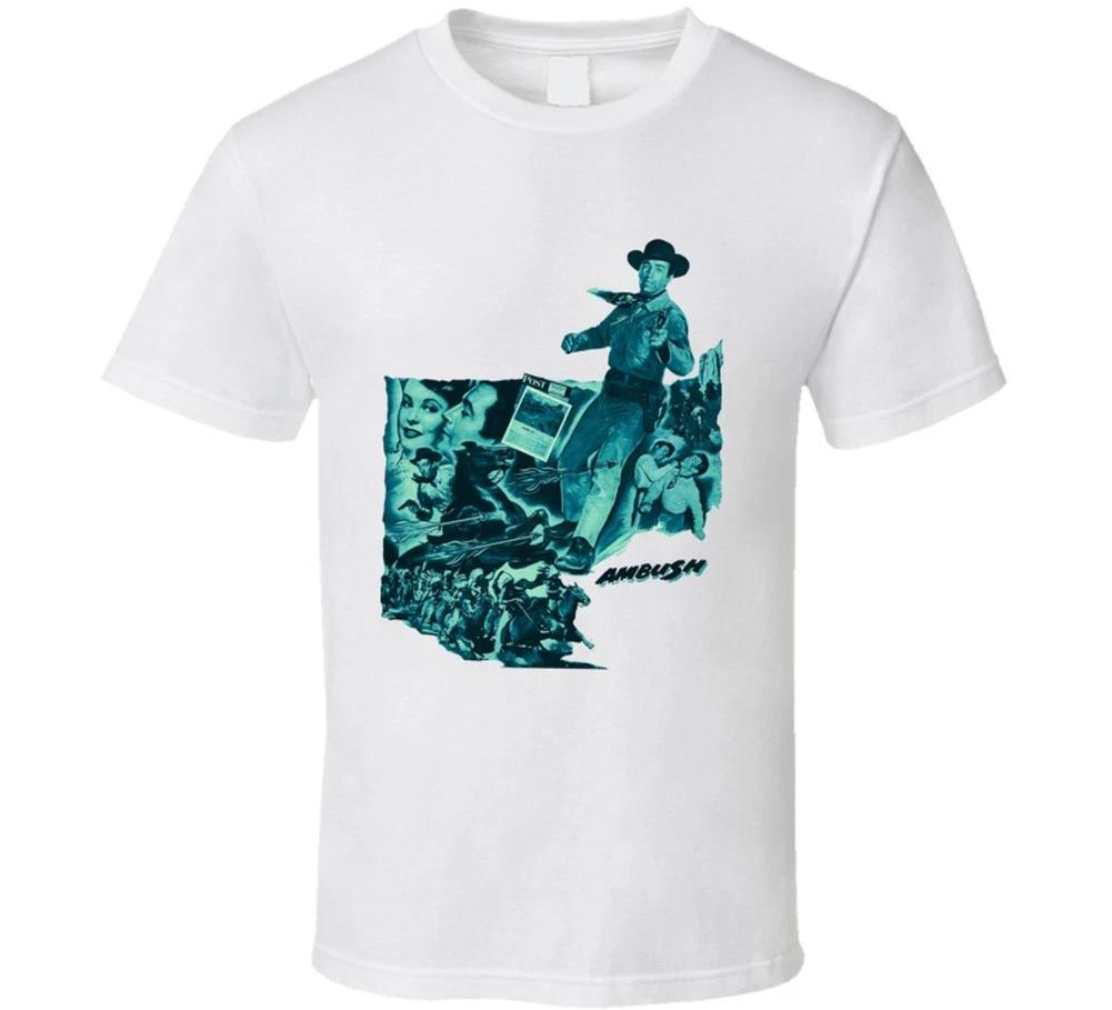 

Ambush Retro Vintage T-shirt Western Tee Cowboy 50s Cow Boy Guns L
