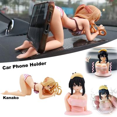 Japanese Cute Car Decor Anime Figure Phone Holder Air Vent Mount Dancing Character Bikini Bunny Girl Dashboard Ornament