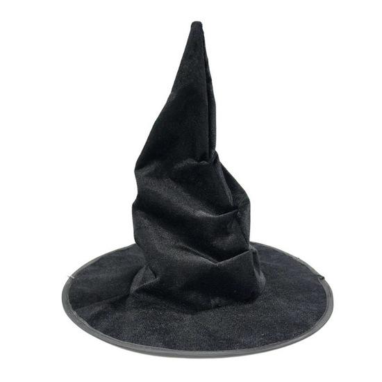 Velvet Pleated Witch Hats Multi Color Options For Halloween Party Cosplay Stage Performance Costume Dress Up Accessories