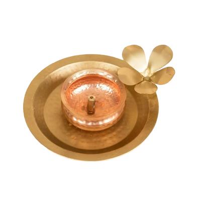 Lampa med blomsterdekor, Hammered Flower Lamp,