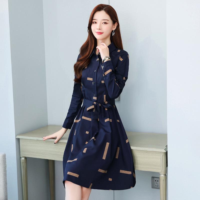 2026 Neuankunft Damen Mittellanges Herbst/Winter Hemdblusenkleid - Stilvoll, Tailliert, Schlankmachender Schnitt