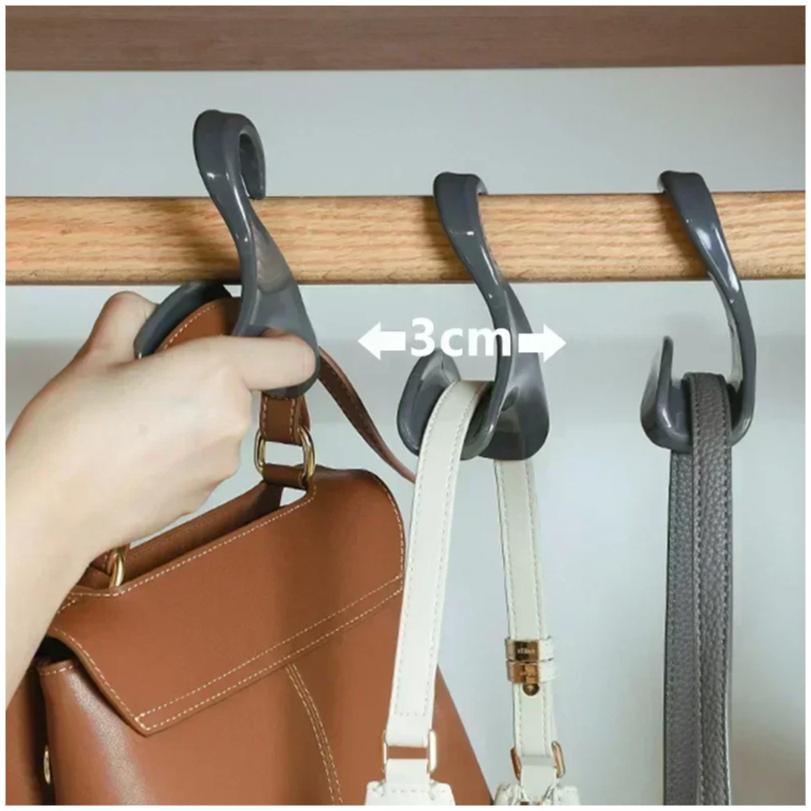 5pcs Bag Hanger Hook Handbag Hat Scarf Storage Rack Wardrobe Backpack Hook Handbag Holder Storage Rack Organization