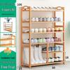 Wall-Mounted Bamboo Shoe Rack: Space-Saving, Dustproof, Multi-Layer Storage for Entryway