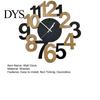 Office Decorative Clock Hollow Letter Wooden Wall Clock, Easy to Read Irregular Analog Living Room Modern Silent for Bedroom Decor