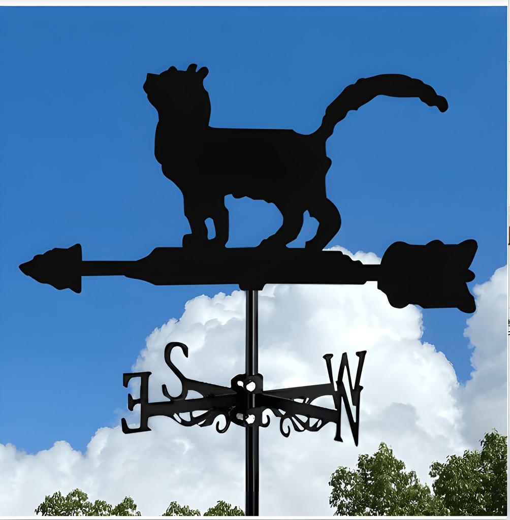 Decorative Iron Weather Vane - Outdoor Metal Roof Ornament
