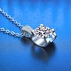 New 925 Sterling Silver Necklace 2CT Pendant for Women Wedding Jewelry Exquisite Fine Accessories Fashion Party Birthday Gifts
