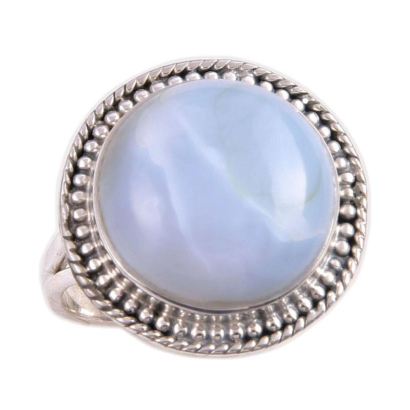 Natural Owyhee Opal Gemstone 925 Solid Sterling Silver Jewelry Ring S.7.5 R9p95