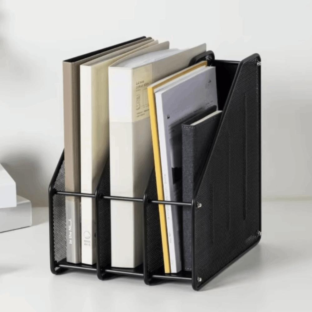 Data Rack 3 Tier File Frame Wire Mesh Standing Desktop File Folder Metal File Rack  Restaurant