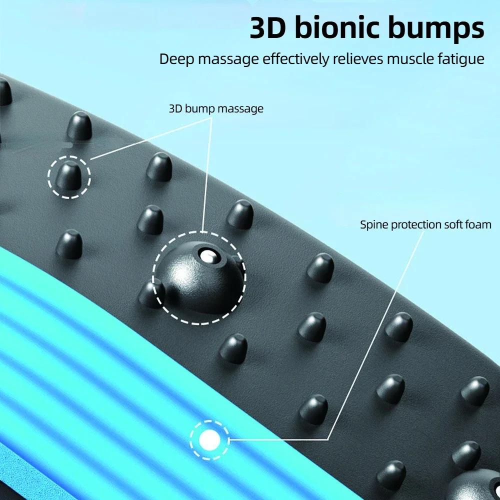 Back Stretcher Spine Massager Multi-Level Adjustable Magnetic Therapy Lumbar Support for Neck, Waist & Cervical Pain Relief
