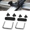 EDHUUJSI 4pcs/set Roof Rack Tool Clip Luggage Roof Rack Clamp Easy Convenient Multi-Purpose Roof Box U Bolt Variety, 8cm 4pcs