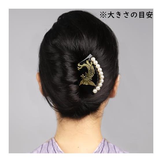 TOuWA Kanzashi Hair Stick - Uchiwa Fan Style, Double Prong, Japanese Hair Ornament for Kimono, Formal Wear, Yukata, Hakama, Furisode, Graduation,