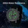 BERNY Men's Automatic Mechanical Dive Watch, Self-Winding, Sport Silicone Strap, 20ATM Waterproof, Sapphire Glass, Super Luminous