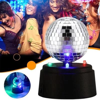 Lumière disco LED, miroir disco, lampe avec scène rotative, voiture de danse magique, RVB, cadeau d'Halloween, de Noël, fête, club, spectacle laser