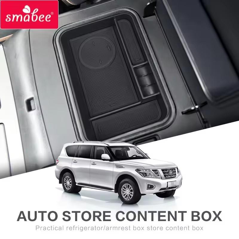 for Nissan PATROL Y62 2010 - 2018 Center Console Armrest Storage Box Coin Stowing Organizer Tidying Car Interior Accessories