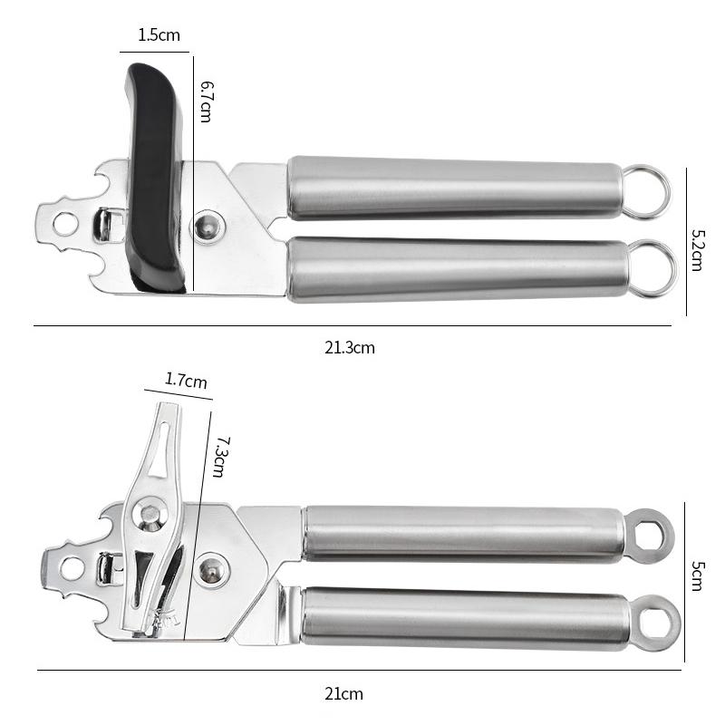 Professional Stainless Steel Tin Can Opener Multifunctional Side Cut Kitchen Tool Beer Bottle Opener