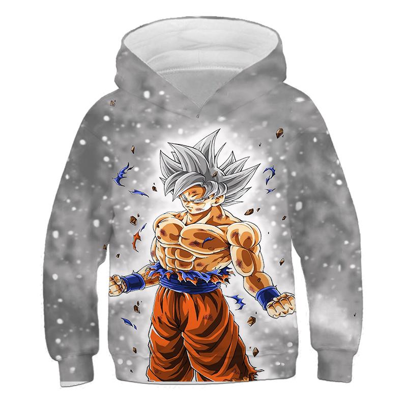 3-12Y Girls Anime Top Long Sleeve Kids Boys Dragon Ball Z Graphic Autumn Child Sweatshirt Hoodies Spring Children's Soft Clothes
