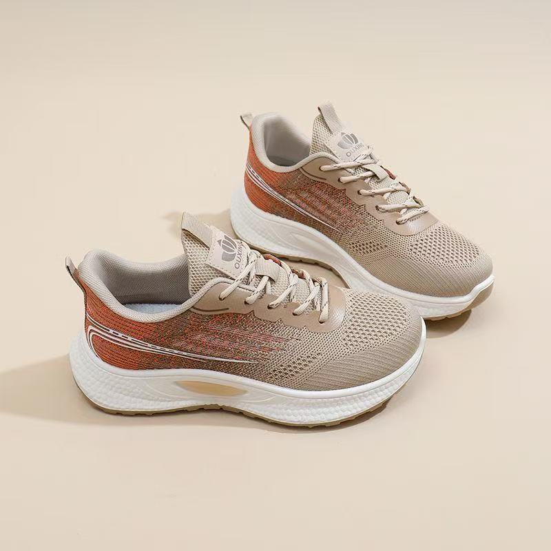 Summer Fly-woven Women's Shoes Mesh Shoes Sports Running Shoes Women's Versatile Fashion Trendy Shoes