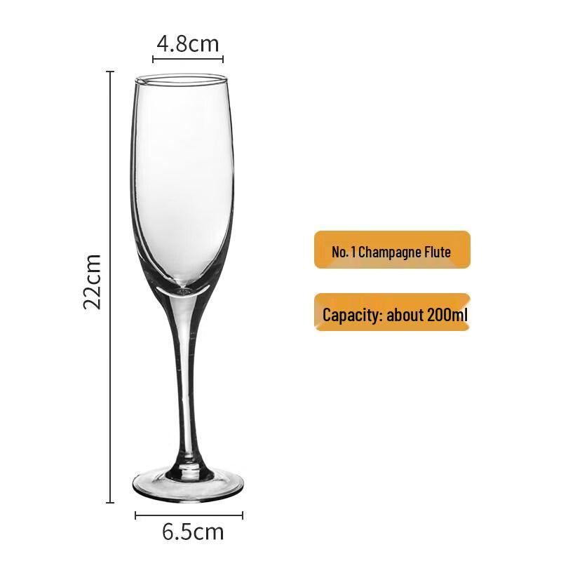 Lead-Free Crystal Champagne and Wine Glass