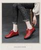 Top layer cowhide sewn bag shoes, soft soled soft top casual shoes for women, easy to wear on one foot, retro mom single shoes