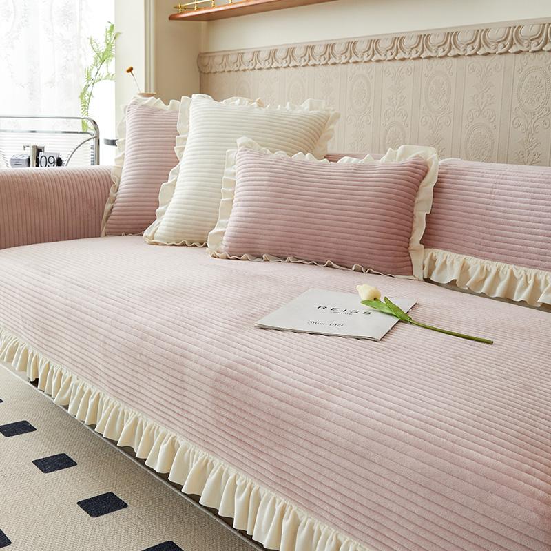 Alfombra Cálida de Terciopelo de Invierno para Sofá, Cubierta y Toalla Universal de Temporada Antideslizante, Cojín de Asiento Grueso Moderno Minimalista