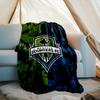 1PC Seattle Sounders FC Printed Soft Flannel Blanket Throw for Adult Bedroom Living Room Sofa Camping Travel Fan Gifts Christmas Gifts