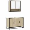 VidaXL 2-piece Bathroom Furniture Set Sonoma Oak, Storage Cabinet, Bathroom Cabinet, Vanity Unit 3300921