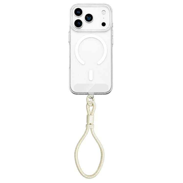 Question Mark Clear PC Magnetic Phone Case with Lanyard