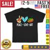 Tie Dye Peace Love Art Painting Palette Art Teacher Vintage T Shirt Mens Womens Tees Top Men Women